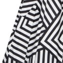 Vestido largo de mujer en blanco y negro con estampado 3