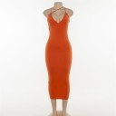 Vestido largo de verano con tirantes finos 7