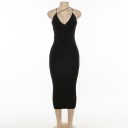 Vestido largo de verano con tirantes finos 5