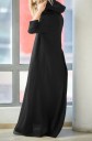 Vestido maxi feminino com capuz 4
