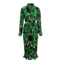 Vestido maxi feminino com padrão tropical 8