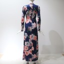 Vestido maxi floral de outono 3