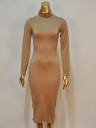 Vestido midi com gola alta 3