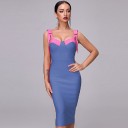 Vestido midi de mujer con escote tipo vendaje 3