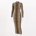 Vestido midi de mujer con estampado animal 6