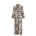 Vestido midi de mujer con estampado de serpiente 1