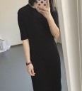 Vestido midi de mujer con mangas cortas 6