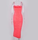 Vestido midi elástico con tirantes 4