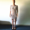 Vestido midi em rede para senhora 2