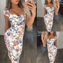 Vestido midi florido de verão 2