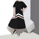 Vestido midi plissado 1