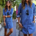 Vestido mini con camisa vaquera 2