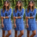 Vestido mini con camisa vaquera 4