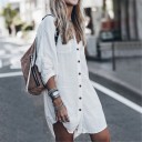 Vestido mini de camisa para senhora P388 4