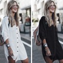 Vestido mini de camisa para senhora P388 1