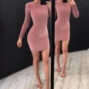 Vestido mini de luxo com mangas longas 5