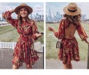 Vestido mini de mujer con mangas 3