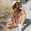 Vestido mini de verão solto 5