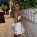 Vestido mini elástico sem alças 2