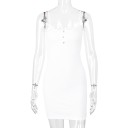 Vestido mini sexy com botões 4