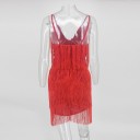 Vestido mini sexy com franjas 4