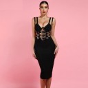 Vestido sexy com fivelas 1