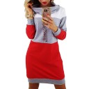 Vestido sudadera con cuello ancho 4