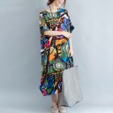 Vestido túnica con estampado 4