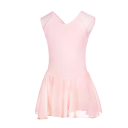 Vestidos de ballet para niñas con manga corta y falda de gasa, leotardo de algodón con elastano, para ballet, danza y gimnasia para pequeñas bailarinas 5