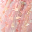 Vestidos de verano para niñas con alas de mariposa y mariposas 3D en los tirantes con falda de tul para los más pequeños en rosa 4