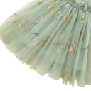 Vestidos de verano para niñas con tirantes, volantes, bordado floral y falda de tul para los más pequeños en verano, celebraciones y fotos, verdes 5