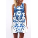 Vestidos de verão femininos com estampado A740 6