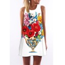 Vestidos de verão femininos com estampado A740 9