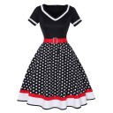 Vestidos retro de lunares para mujer 2