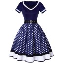 Vestidos retro de lunares para mujer 6