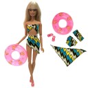 Vêtements de plage avec bouée gonflable pour poupées 9