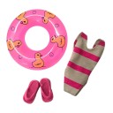 Vêtements de plage avec bouée gonflable pour poupées 11