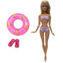 Vêtements de plage avec bouée gonflable pour poupées 13