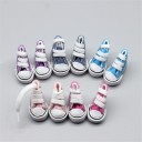 Veterschoenen voor pop Kleine textiele sneakers in de stijl van klassieke gympen Afmetingen 3,5 x 2 cm Accessoire voor de garderobe 10