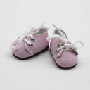 Veterschoenen voor pop tot 37 cm Van PU-leer met echte veters en metalen oogjes Afmetingen 5 x 2,8 cm Oefenen met het strikken van veters 4