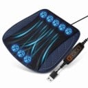 Větraný podsedák na židli i do auta S 8 ventilátory USB napájení 3 stupně ventilace Síťovaný povrch Do kanceláře 3