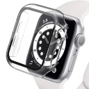 Vetro temperato per Apple Watch 38 mm, cornice protettiva a 360°, custodia rigida per l'intero display per Series 1, 2, 3 17