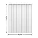 Vetroneodolný PVC lamelový záves priehľadný dverový záves 213 x 121 cm tepelně izolačný na dvere skladu chladničky mrazničky aj dielne 2