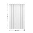 Vetroneodolný PVC lamelový záves priehľadný dverový záves 213 x 91 cm tepelne izolačný na dvere skladu chladírne mrazničky aj dielne 2