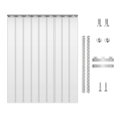 Vetroneodolný PVC lamelový záves priehľadný dverový záves 243 x 121 cm tepelne izolačný na dvere skladu chladírne mrazničky aj dielne 1