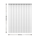 Vetroneodolný PVC lamelový záves priehľadný dverový záves 243 x 121 cm tepelne izolačný na dvere skladu chladírne mrazničky aj dielne 2
