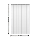 Vetroneodolný PVC lamelový záves priehľadný dverový záves 243 x 91 cm tepelně izolačný na dvere skladu chladiarne mrazničky i dielne 2