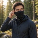 Větruodolná kukla a maska na obličej s prodlouženým krytem krku a síťovanou částí přes nos a ústa univerzální velikost 4