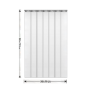 Vetruodolný PVC lamelový záves priehľadný dverový záves 203 x 91 cm tepelně izolačný na dvere skladu chladírne mrazáky i dielne 2