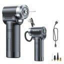 Vezeték nélküli autós kompresszor 150 PSI Tömlő fogóval és LCD kijelzővel 9,4 x 5 x 18 cm USB-C töltés LED világítás Kerékpárhoz és motorhoz 2